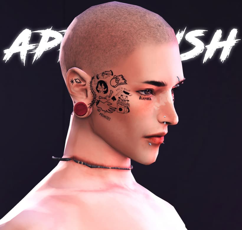 Галерея мода Тату для лица Face Tatts N6 #3